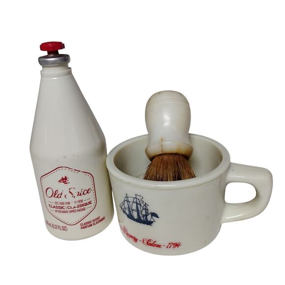 🪒💈Vintage Old Spice Shaving Set Mug Brush After Shave Classic Grooming Retro - Picture 9 of 16